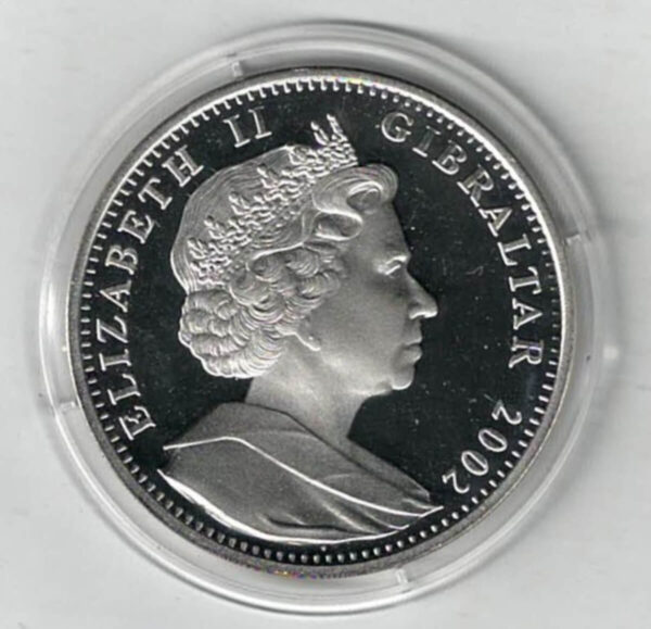 2002 Gibraltar Silver Proof Peter Rabbit One Crown Coin - Image 2