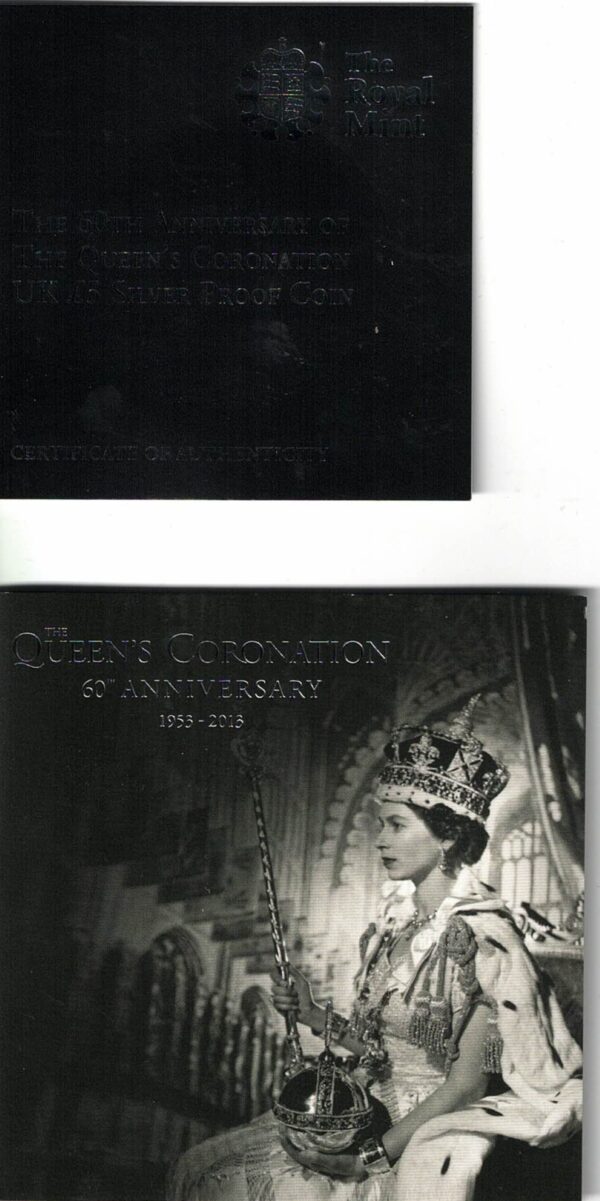 2013 Five Pound Silver Proof Queen's Coronation 60th Anniversary - Image 3