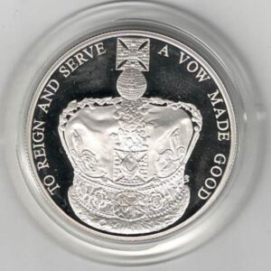 2013 Five Pounds Silver Proof Queen's 60th anniversary Coronation. All coins are in stock for despatch. You are buying one coin.