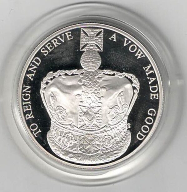 2013 Five Pounds Silver Proof Queen's 60th anniversary Coronation. All coins are in stock for despatch. You are buying one coin.
