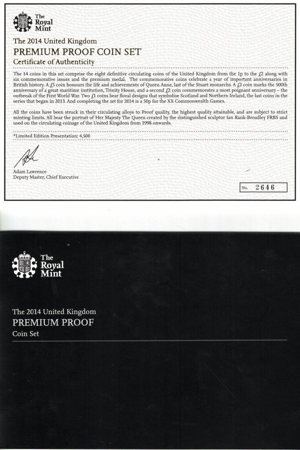 Boxed 2014 Royal Mint Premium Fourteen Coin Premium Proof Set - Image 4