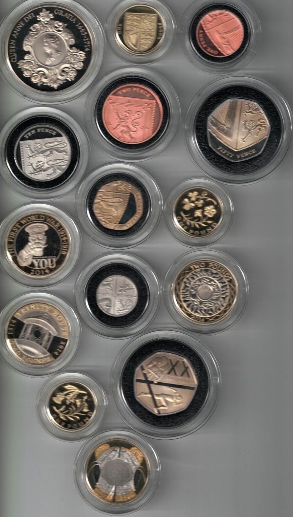 Boxed 2014 Royal Mint Premium Fourteen Coin Premium Proof Set - Image 2