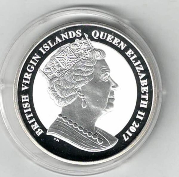 2017 British Virgin Islands Silver One Ounce Pegasus - Image 2