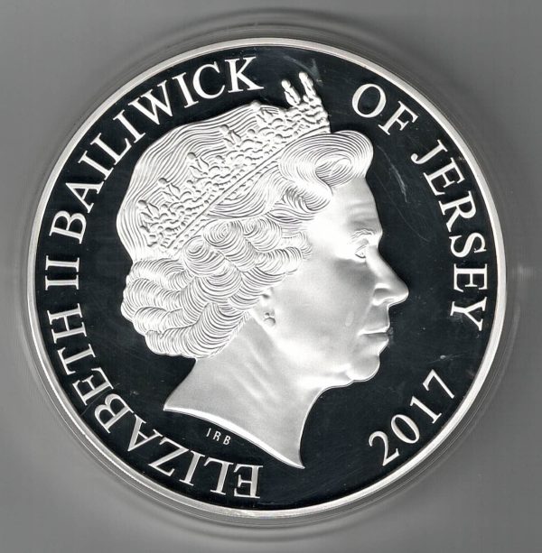 Boxed 2017 Jersey Silver Proof One Kilo Coin Sapphire Jubilee - Image 2