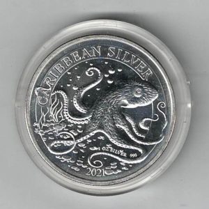 2021 Barbados Silver One Ounce Octopus. The coin contains one ounce of 999 fine silver . All of our silver coins are in stock.