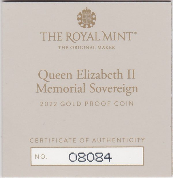 2022 Gold Proof Sovereign - Charles III - Elizabeth II Memorial - Image 3