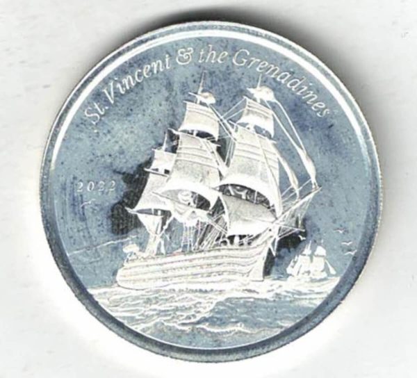 2022 St. Vincent And The Grenadines Warship Silver One Ounce. The coin contains one ounce of 999 fine silver. All coins are in stock.