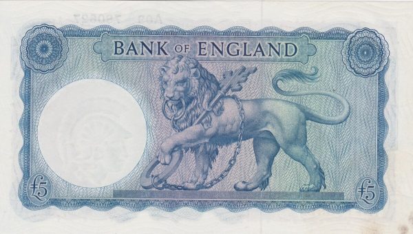 B277 O'Brien Five Pounds Banknote - First Series - Image 2