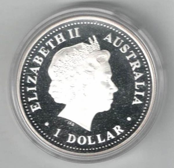 Boxed 2003 Australia Silver Proof One Ounce Golden Pipeline Coin - Image 2