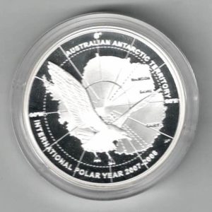 Boxed 2008 Australia Antarctic Territory Silver Proof Five Dollar. Elizabeth II is on the obverse, All coins are in stock.