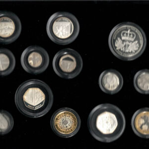 Boxed 2010 Royal Mint Thirteen Coin Silver Proof Set. This 2010 set comes with card box. All coins are in stock for despatch.