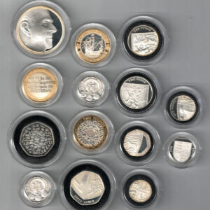 Boxed 2011 Royal Mint Fourteen Coin Silver Proof Set . This 2011 set comes with card box. All coins are in stock for despatch.