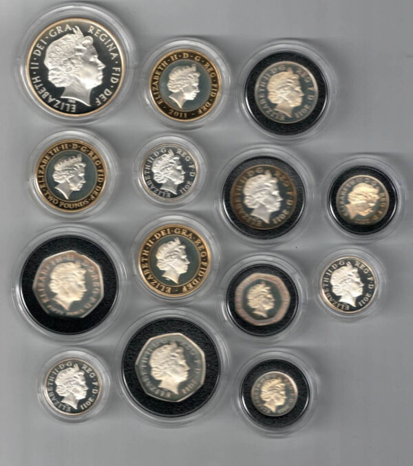Boxed 2011 Royal Mint Fourteen Coin Silver Proof Set - Image 2
