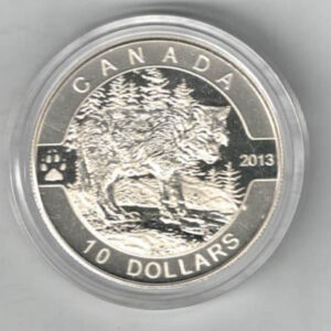 Boxed 2013 Canada Silver Half Ounce The Wolf. This coin contains half an ounce of fine silver. All of our silver coins are in stock.