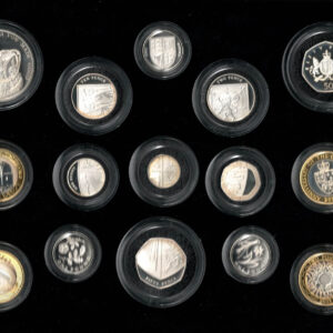 Boxed 2013 Royal Mint Fifteen Coin Silver Proof Set. This 2013 set comes with card box. All coins are in stock for despatch.