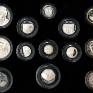 Boxed 2015 Royal Mint Thirteen Coin Silver Proof Set . This 2015 set comes with card box. All coins are in stock for despatch.