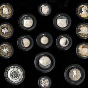 Boxed 2016 Royal Mint Sixteen Coin Silver Proof Set . This 2016 set comes with card box. All coins are in stock for despatch.