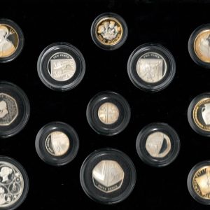 Boxed 2019 Royal Mint Thirteen Coin Silver Proof Set . This 2019 set comes with card box. All coins are in stock for despatch.