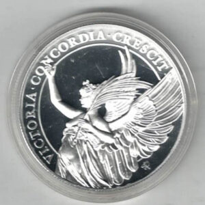 2021 One Ounce Victory. Elizabeth II is on the obverse, A Winged Angel is on the reverse. The coin contains one ounce of .999 fine silver.