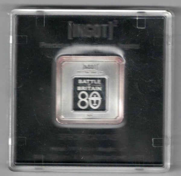Cased Silver One Ounce Ingot/Bar. This bar comes in a plastic case & is a limited edition of 995. All items are in stock.