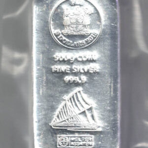 Sealed 2018 Fiji 500 Gram Silver Bar. This bar contains 500 grams of 999 fine Silver. All of our silver bars have been pre-owned and are in stock.