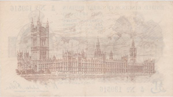 T24 Fisher One Pound Banknote K Over 51 - Image 2