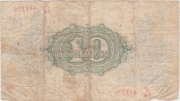 T30 Warren Fisher Ten Shillings Banknote - R over 44 - Image 2