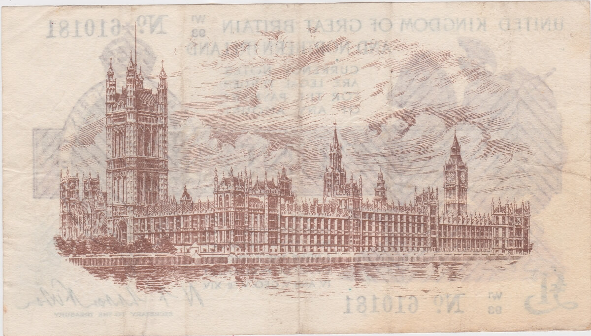 T35 Fisher One Pound Banknote - W1 Over 93 - Image 2