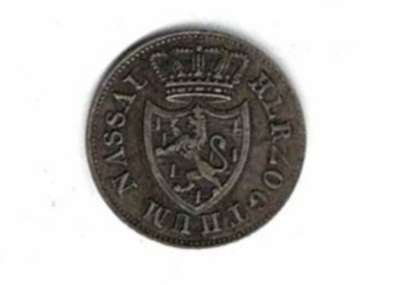 1834 Germany Nassau Billon Three Kreuzer Coin - Image 2