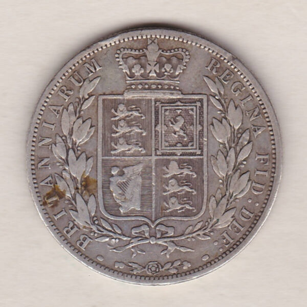 1884 Silver Halfcrown - Young Head - Image 2