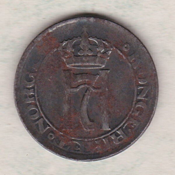 1918 Norway Iron Two Ore Coin - Image 2