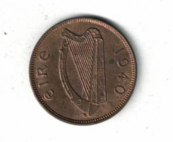 1940 Ireland Bronze Farthing Coin - Image 2