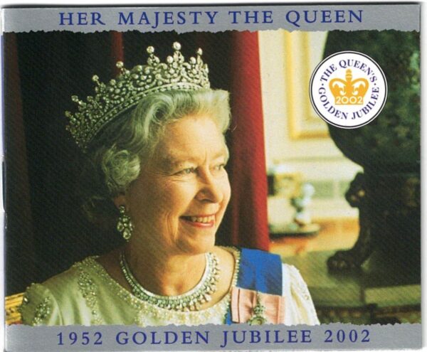 2002 Five Pounds Standard Silver Proof Golden Jubilee - Image 3