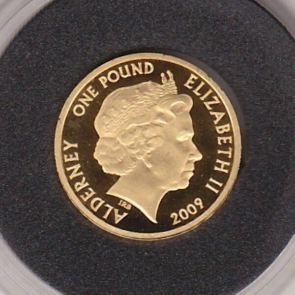 2009 Alderney Gold Proof Twenty Fifth Ounce - Mini - Image 2