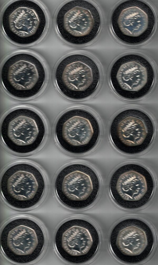 Full Set 2011 London 2012 Silver Fifty Pence Sports Collection - Image 3