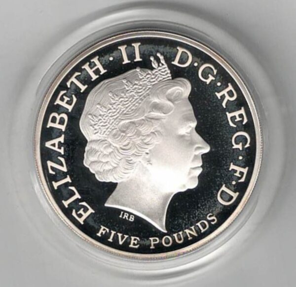2013 Five Pounds Piedfort Silver Proof HRH Prince George's Christening - Image 2
