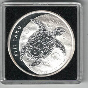 2013 Fiji Silver One Ounce Hawksbill Taku Turtle Coin. The coin contains one ounce of 999 fine silver . All of our silver coins are in stock.