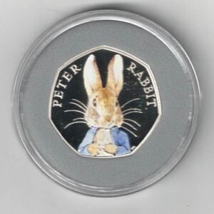 2016 Silver Proof Fifty Pence Coin Peter Rabbit