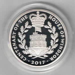 2017 Five Pound Piedfort Silver Proof Centenary Of The House Of Windsor