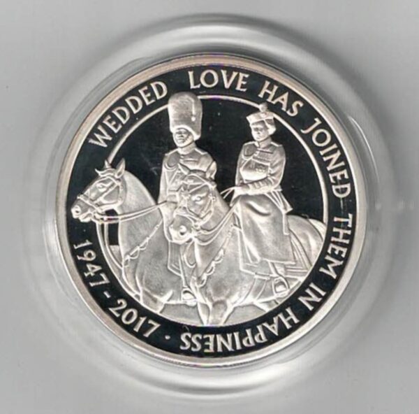 2017 Five Pounds Silver Piedfort Platinum Wedding Anniversary. All coins are in stock for despatch. You are buying one coin.
