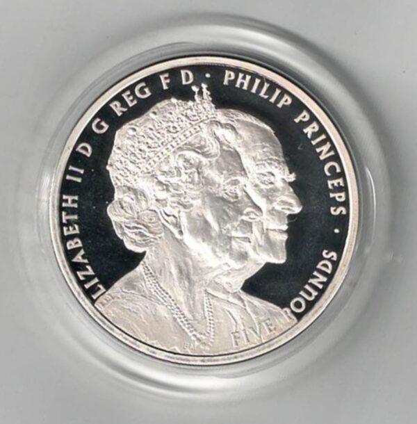 2017 Five Pounds Silver Piedfort The Platinum Wedding Anniversary - Image 2