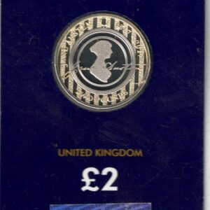 2017 change checker Jane Austen Two Pounds coin featuring Elizabeth II on the obverse. All coins are in stock for despatch.