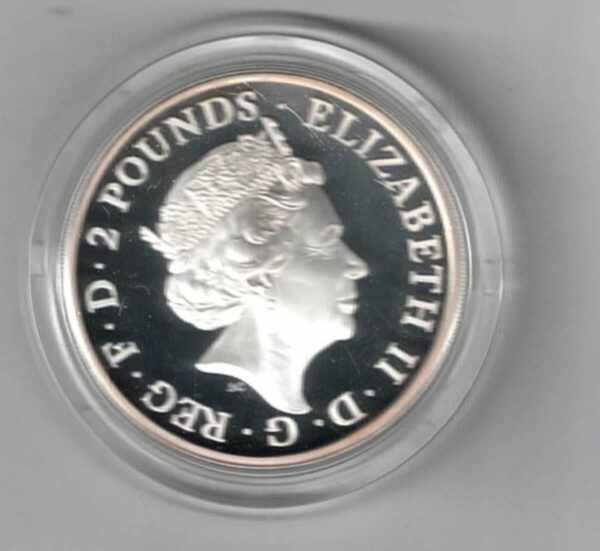 2017 Silver Proof One Ounce Lion Of England - Image 2