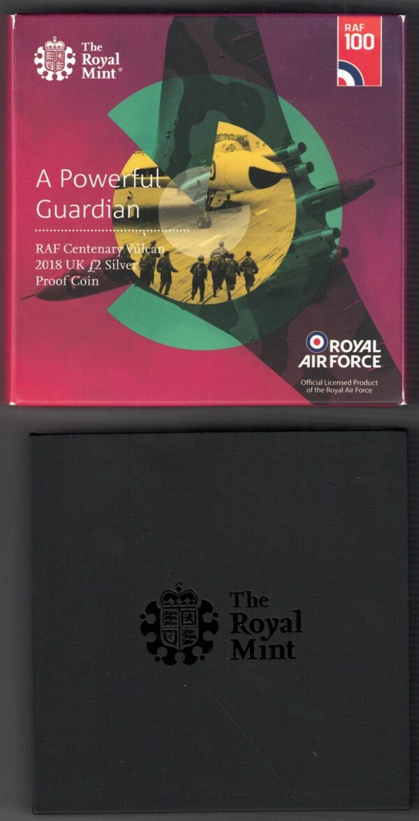 2018 Two Pounds Standard Silver Proof Raf Centenary Vulcan - Image 4