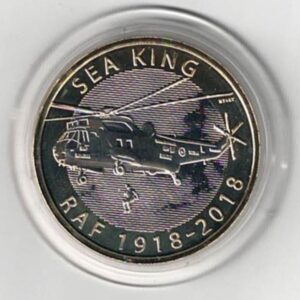 Loose 2018 Raf Centenary Sea King Two Pound Coin featuring Elizabeth II on the obverse. All coins are in stock for despatch.