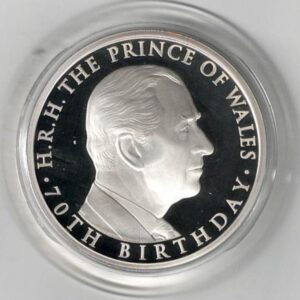 2018 Five Pounds Standard Silver Proof Prince Charles 70th Birthday. This Standard proof coin comes boxed with certificate as issued by the royal mint.