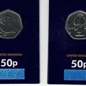 2019 & 2020 Two Fifty Pence coins The Snowman cupro nickel coin featuring Queen Elizabeth II on the Obverse. The coins are in stock.