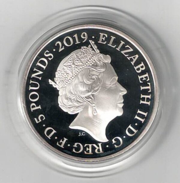 2019 Five Pounds Standard Silver Proof Queen Victoria - Image 2