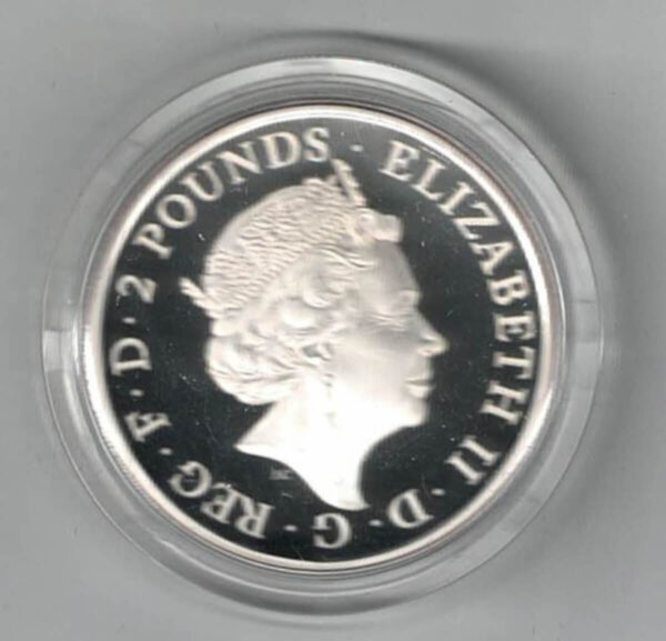 2019 Silver Proof One Ounce Falcon Of The Plantagenets - Image 2