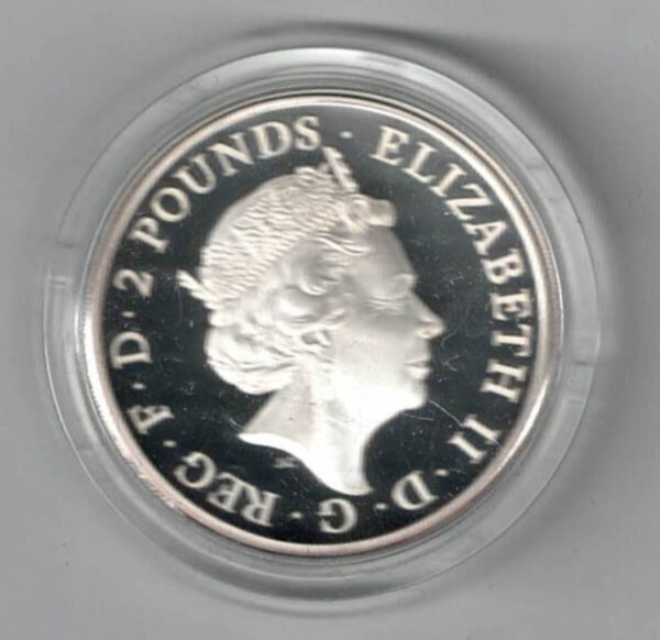 2019 Silver Proof One Ounce Yale Of Beaufort - Image 2